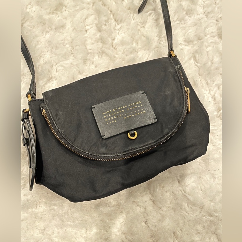 Marc Jacobs black nylon crossbody bag